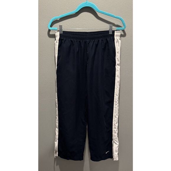 Vintage Nike Capri Track Pants Navy Size L Silver Tag - Picture 1 of 5